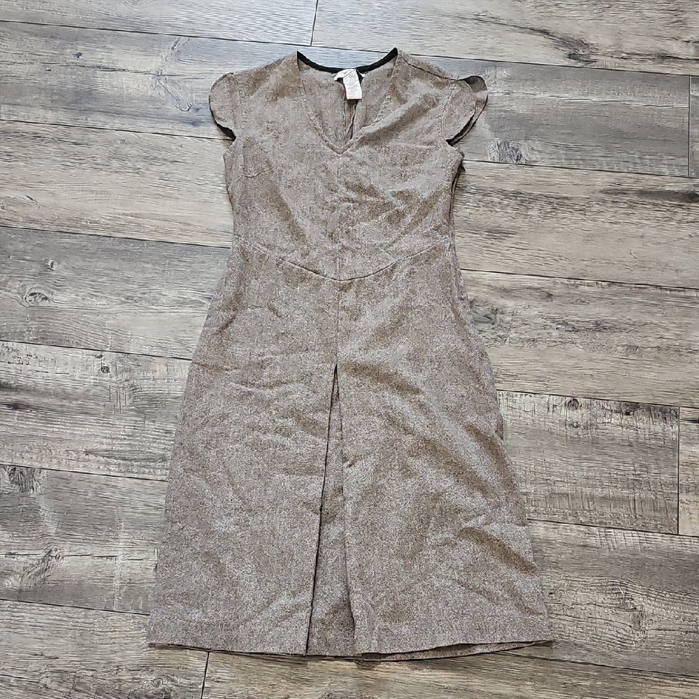 Free People Fall Winter Gray Wool Dress Size 5 V Neck